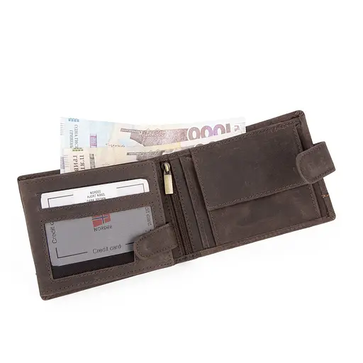 Гаманець чоловічий шкіряний Nordee HJORT 992L коричневий - фото 3
