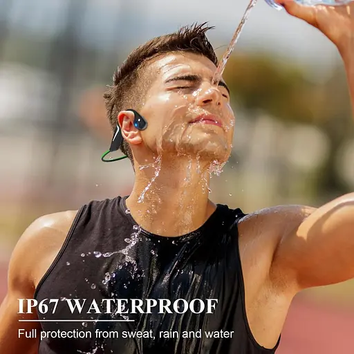 Беспроводные костные наушники Paramita DV68 Open-Ear с шумоподавлением зеленый - фото 4