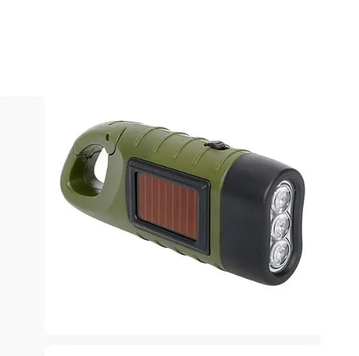 Динамо аварійний ліхтарик + microUSB (Зелений) - фото 3