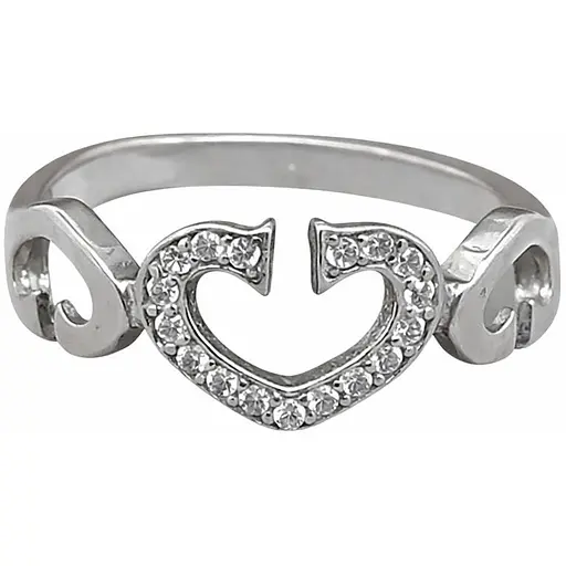 Серебряное кольцо КАНТ с фианитами. 1624/1Р-CZ 18 - фото 1