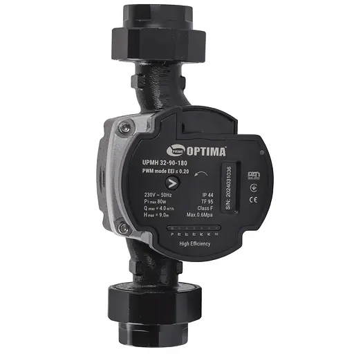 Насос циркуляционный энергосберегающий Optima PRIME UPMH 32-90AUTO 180 мм + гайки - фото 2