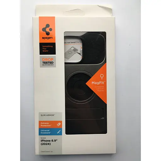 Оригинальный противоударный чехол Spigen Slim Armor (MagFit) MagSafe для iPhone 16 Pro Max Gunmetal ACS08033 - фото 2