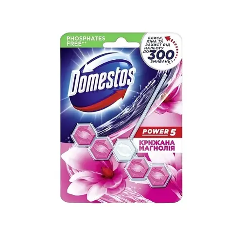 Блок для унітазу Доместос Domestos Крижана магнолія 55 г MD - фото 1