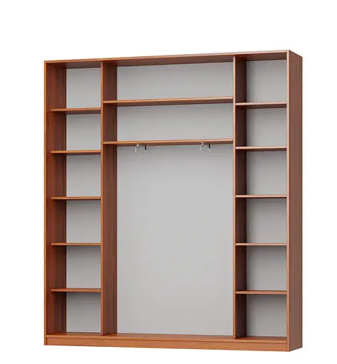 Шкаф-купе трехдверный MebelStar Комбо AL 2ДСП/Зеркало 220x45x240 см Аляска серый (MBS-2158) - фото 2