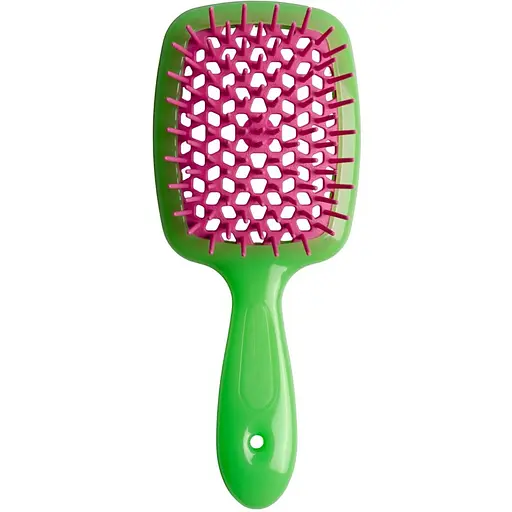 Щітка для волосся Janeke Superbrush small салатова з малиновим