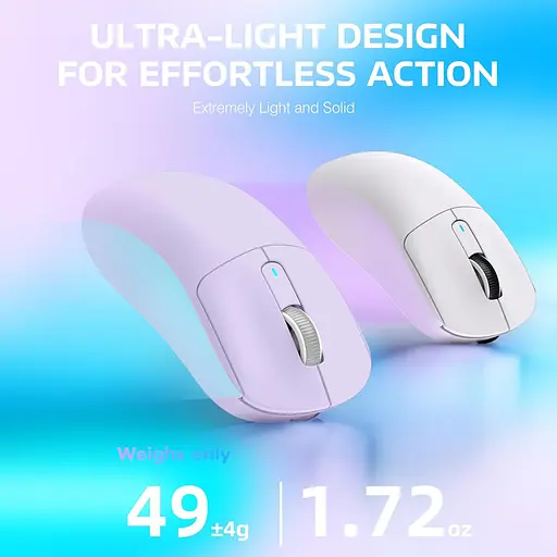 Мышка игровая беспроводная Attack Shark X3 PixArt PAW3395 26000DPI Lilac - фото 7