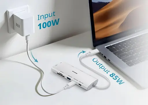 USB-хаб D-Link USB-C хаб DUP-A01 10-в-1 2xHDMI, 1xGE, 2xUSB-C, 1xUSB-A 3.1, 1xUSB-A 3.0, 1xSD, 1xmicroSD, 1xUSB-C PD (DUP-A01) - фото 5