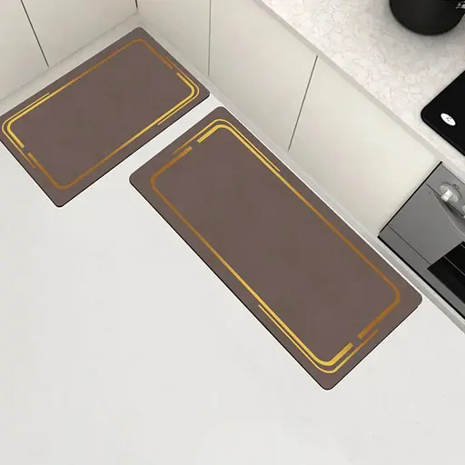 Набор диатомитовых ковриков для ванной и кухни Aquarius 50х80 см/50х120 см Коричневый Мрамор