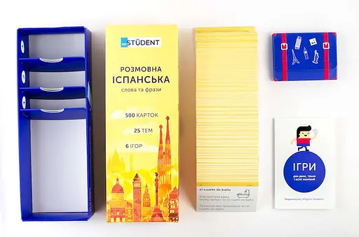 Настільна гра English Student Картки для вивчення розмовної іспанської мови English Student (укр.) (41313384) - фото 6
