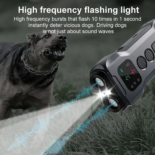 Ультразвуковий відлякувач собак з акумулятором ліхтариком Р9 2 випромінювачами і дальністю до 15 м Grey (18567) - фото 7