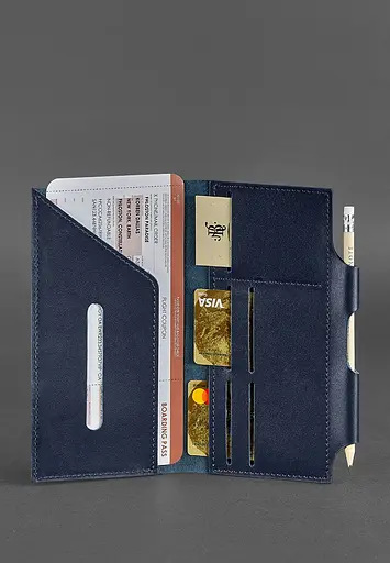 Кожаный тревел-кейс 3.0 Темно-синий - фото 3