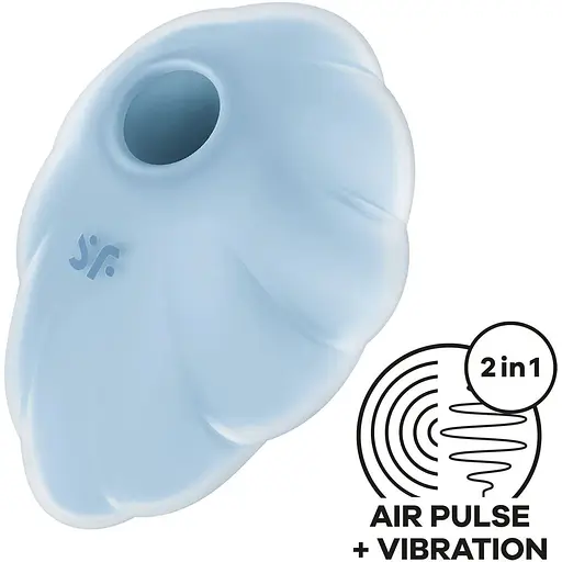 Вакуумный стимулятор с вибрацией Satisfyer Cloud Dancer Blue - фото 2