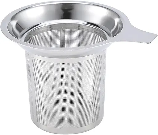 Ситечко для заваривания чая и кофе из нержавеющей стали (диаметр сита 8.8 см) Серебристый 88191 - фото 1