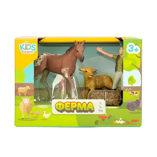Детский игрушечный набор "Ферма" Q9899-T1_2 лошадка, овца, фермерша - фото 2