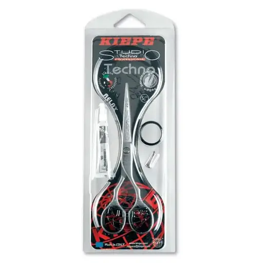Профессиональные ножницы для стрижки волос Kiepe Studio Techno Relax 2233/5.5 из нержавеющей стали серебристые - фото 2