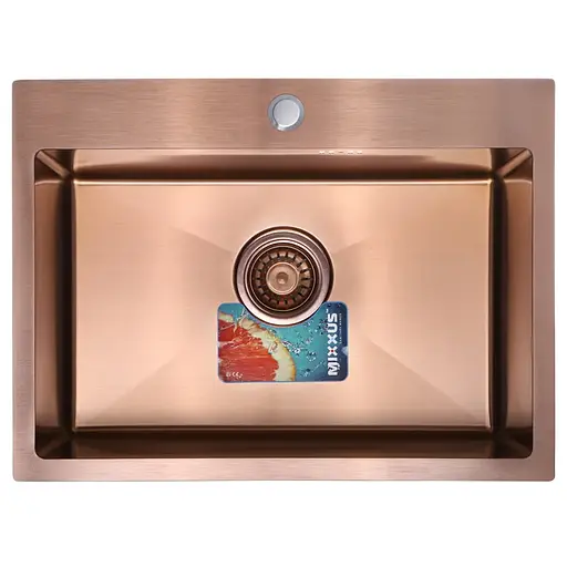 Кухонна мийка Mixxus Бронзова MX5843-200x1.0-PVD MX0577, Бронза - фото 1
