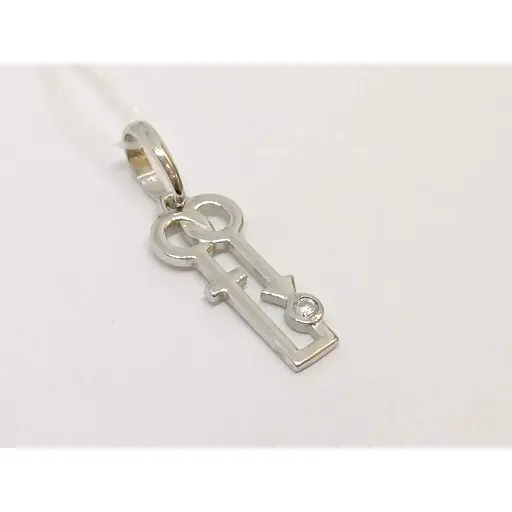 Срібна підвіска Aurora з фіанітом. 89037Б - фото 2