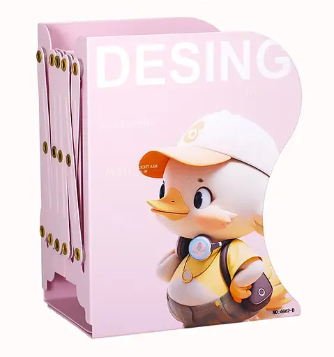 Полка-держатель для книг раздвижная металлическая Утенок-3D, 15x10x19 см (в ассортименте)