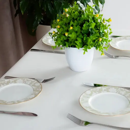 Скатерть ТЕП Aquastop водоотталкивающая Milky White 150x150 см (С-04222_30305) - фото 3