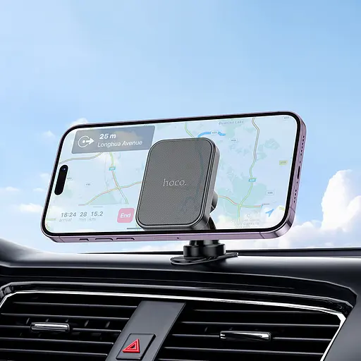Автотримач для телефона HOCO H33 Cheetah magnetic car holder(center console) Black - фото 9