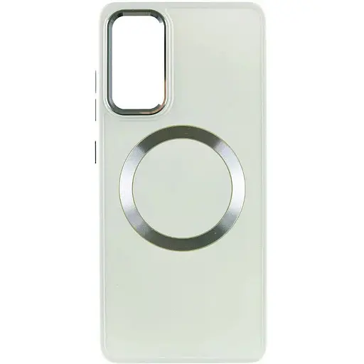 TPU чехол Epik Bonbon Metal Style with MagSafe для Samsung Galaxy S23 FE Белый / White