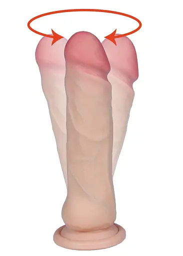 Вібратор B - Series Real Saturn 7", 21 см (тілесний) - фото 4