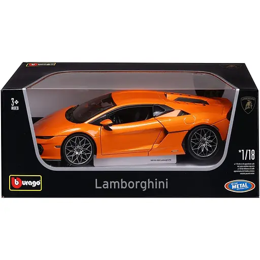 Автомодель Bburago Lamborghini Temerario 1:18 оранжевая (18-11052Or) - фото 7