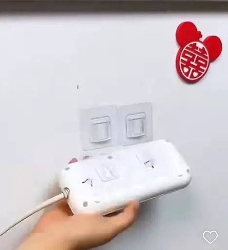 Набір із 2 двосторонніх самоклейких тримачів кріплень на липучці без свердління стін 5.5x5.5 см, Danmenqing 86927 - фото 4