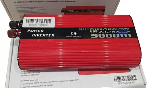 Преобразователь постоянного тока Wimpex 3000W инвертор для автомобиля 12В-220В - фото 4
