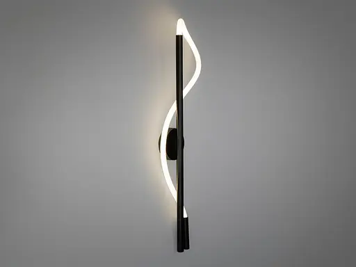 Светодиодный настенный светильник Мотузка, 14 Вт, черный - фото 2