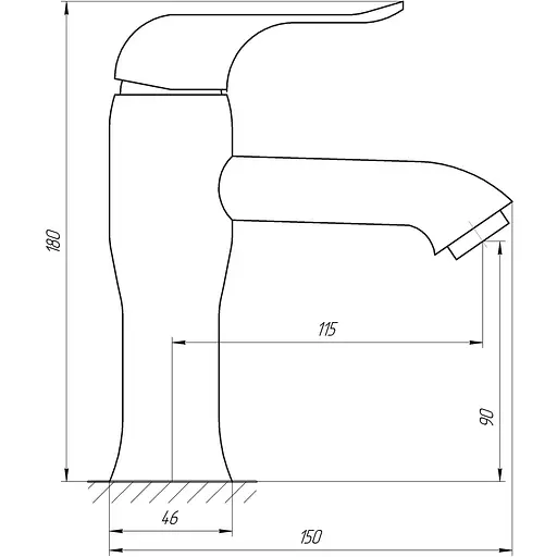 Змішувач для умивальника Globus Lux Leon SL-401 Нержавіюча сталь - фото 4