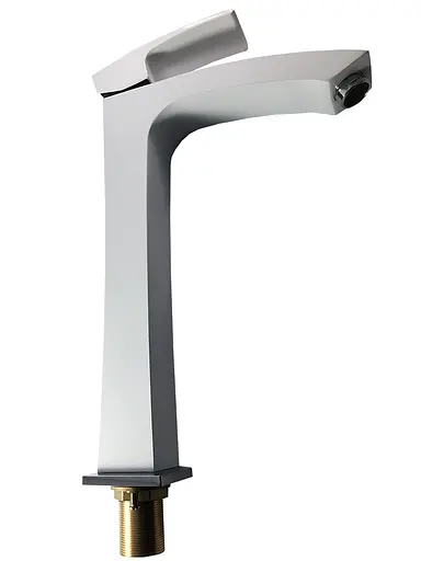 Смеситель для умывальника высокий гайка белый/хром Ø35 Gappo Jacob 1/8 G1007-18, Белый - фото 1