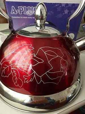 Якісний металевий чайник зі свистком з нержавіючої сталі для газової плити А-Плюс чайник нержавійка - фото 4