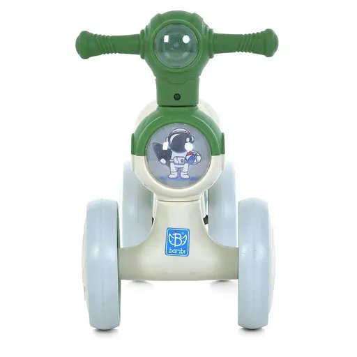Каталка-толокар Bambi M 5729-5 - мотоцикл з інтерактивними ефектами та багажником, зелений - фото 4