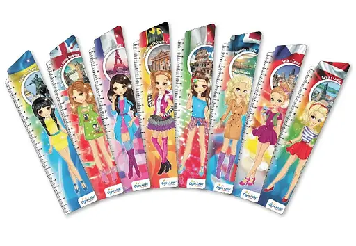 Набір закладок для книг Дівчата Європи, 8 шт., 4 шт. в упаковці