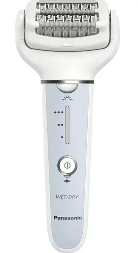 Епілятор Panasonic пінцетний, акумуляторний , пінцет.-60, волог.+сух., насадок-8, футляр, голубий-білий - фото 1