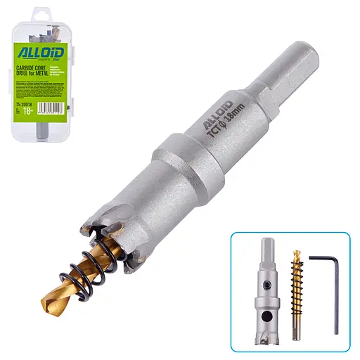 Свердло корончате Alloid Building Tools твердосплавне по металу 18 мм (TS-20018) - фото 2