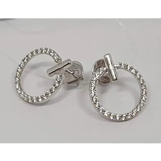 Серебряные пуссеты Dear с фианитами. 3445.1С - фото 3