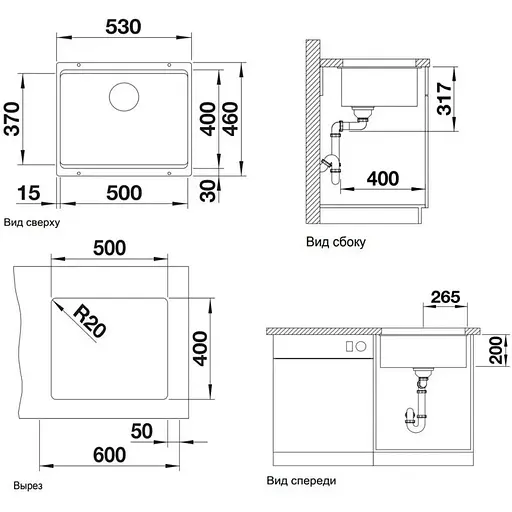 Кухонная мойка Blanco Etagon 500-U 522228 - фото 7