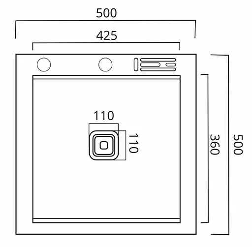 Кухонна мийка Platinum HANDMADE з підставкою для ножів (SP000040745) - фото 7