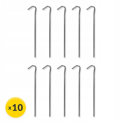 Набір кілочків для намету Mountain Goat сталеві 20 см 10 шт (P-5905973406857) - фото 1