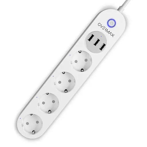 Розумний подовжувач Overmax Flow Multi Control з Wi‑Fi 2.15 м - фото 1