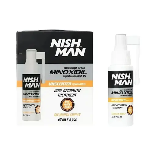 Засіб для росту волосся Nishman Minoxidil 5% на 6 місяців 6*60 мл  - фото 1