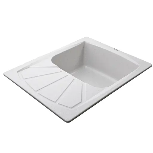 Гранитная мойка Globus Lux Tana жемчужный 650x500мм 000022416, Серый - фото 4