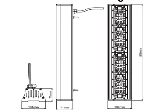 Светильник светодиодный для высоких потолков "PYRAMID-100" 100 W 6400К - фото 2
