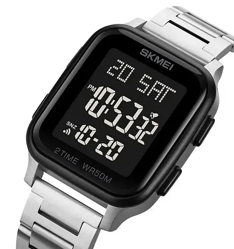 Чоловічий наручний годинник Skmei 1859 на браслеті (Сріблястий) - фото 2