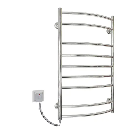 Электрический полотенцесушитель Kosser Дуга Элит 800x500/9 EL рег. ДДЕ02ЕL, Хром, Левое - фото 1