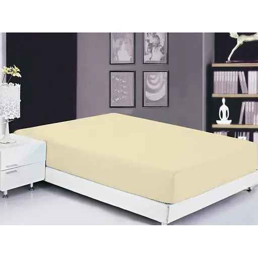 Простирадло на резинці TAG Tekstil Vanilla 160х200х20 см 000163548
