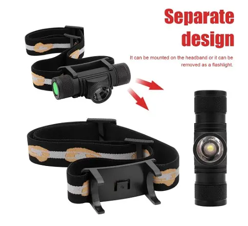 Налобний ліхтар Boruit D20 XM-L2 Zoom 1000 Lm (Оригінал) Ліхтарик - фото 6