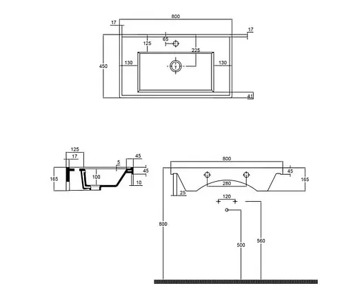 Умивальник Sanwerk New Line 80x45 (UV0000152), Білий - фото 2